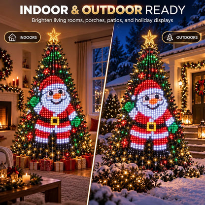 Smart Animated Christmas Tree Lights - App Control, DIY Pixel Light Show(6.9Ft/2.1M -400 Lights)